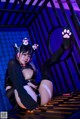 水淼aqua Cosplay 猫咪女郎 粉红猫猫